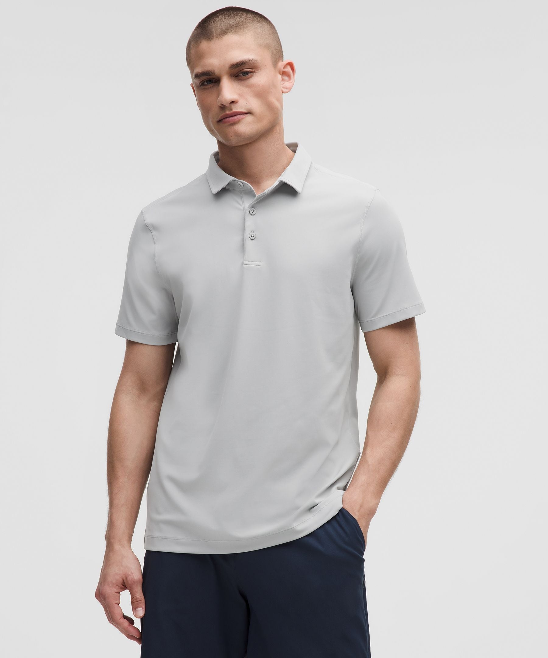 Lululemon Men's ShowZero™ Slim-Fit Polo Shirt Silver Drop