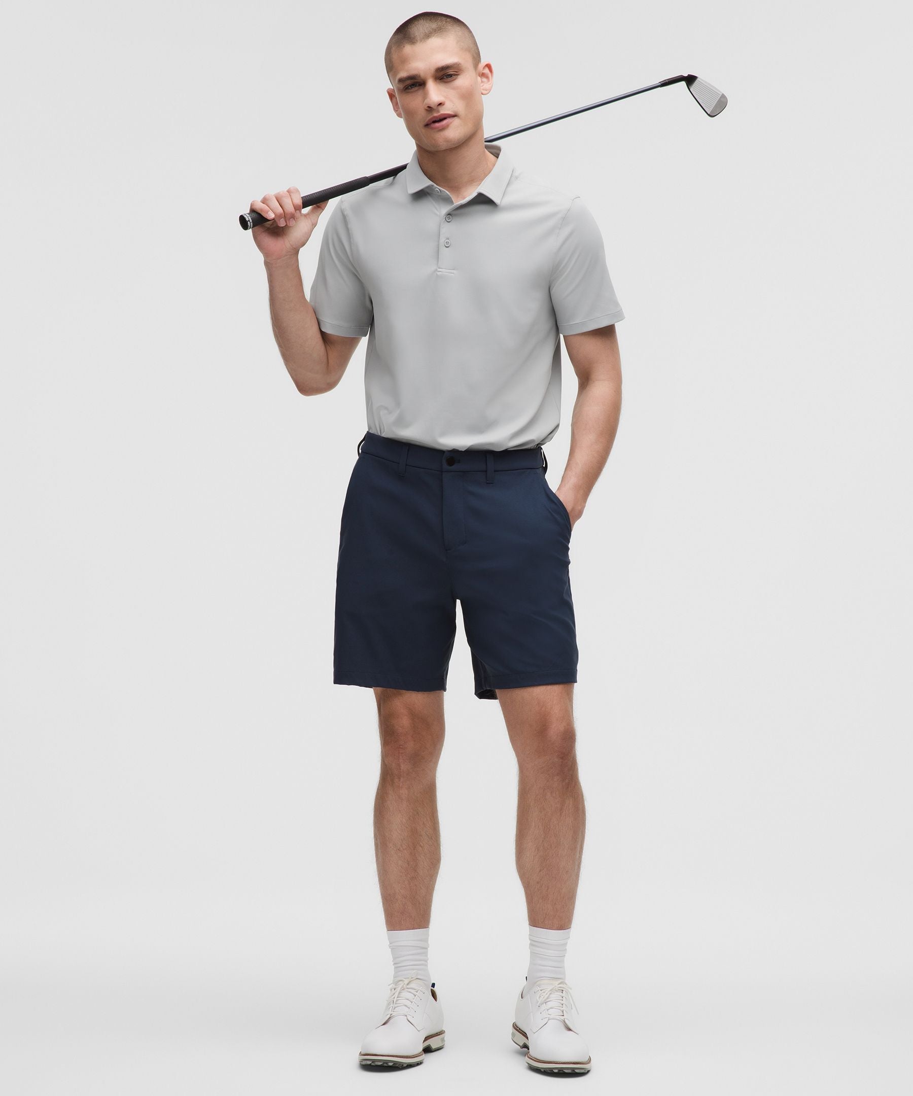 Lululemon Men's ShowZero™ Slim-Fit Polo Shirt Silver Drop