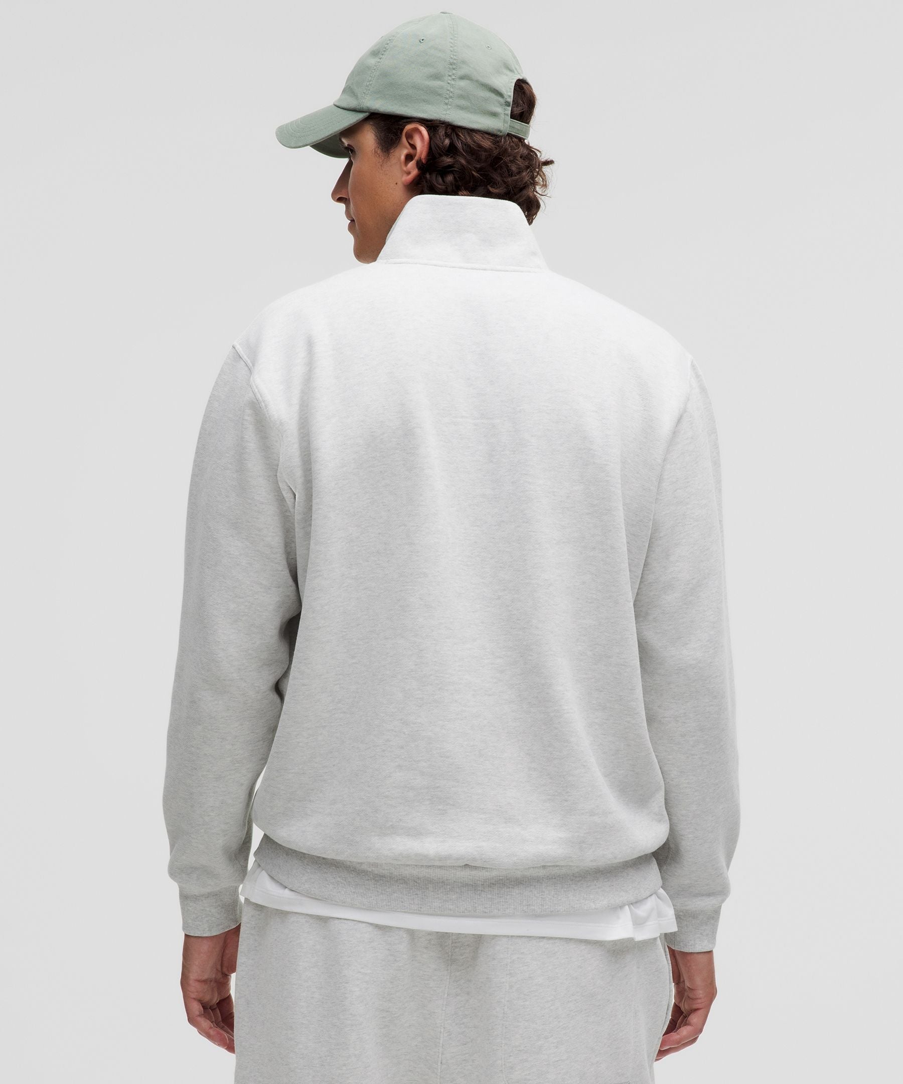 Lululemon Steady State Half Zip Heathered Core Ultra Light Grey