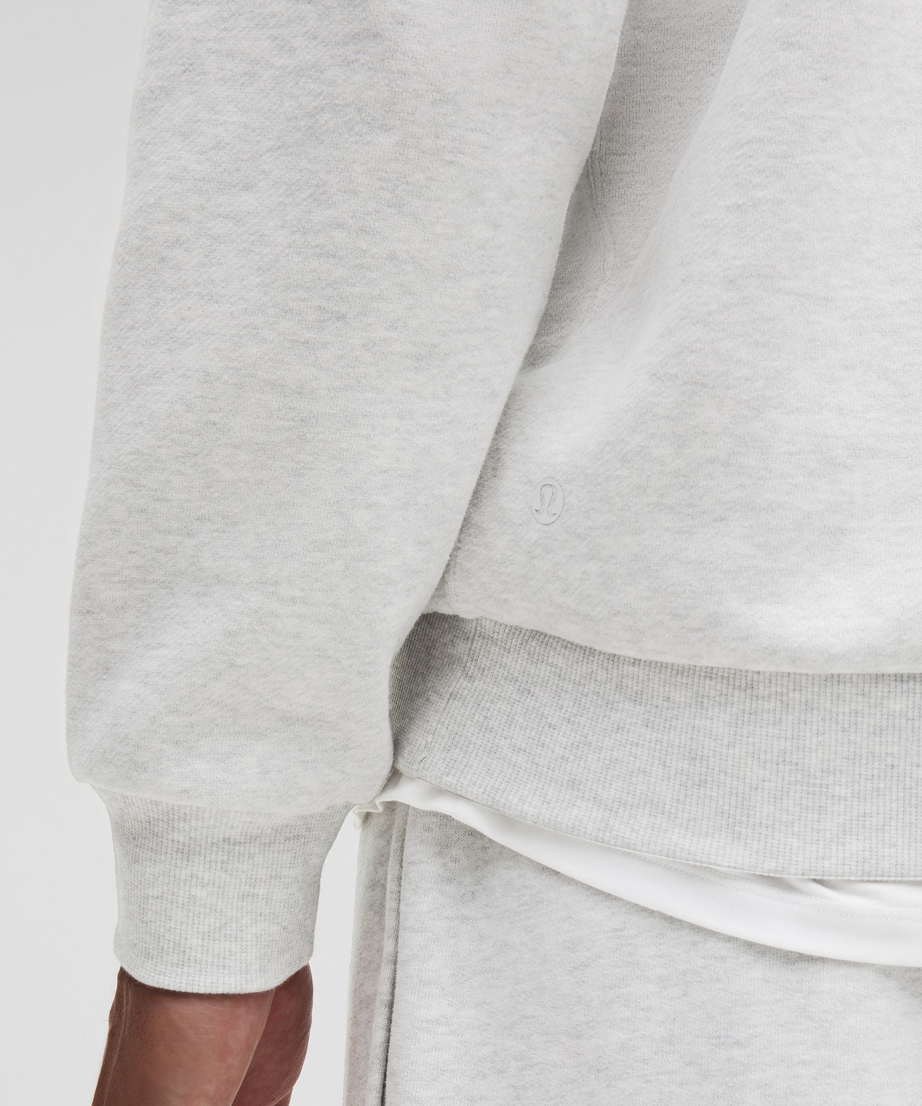 Lululemon Steady State Half Zip Heathered Core Ultra Light Grey