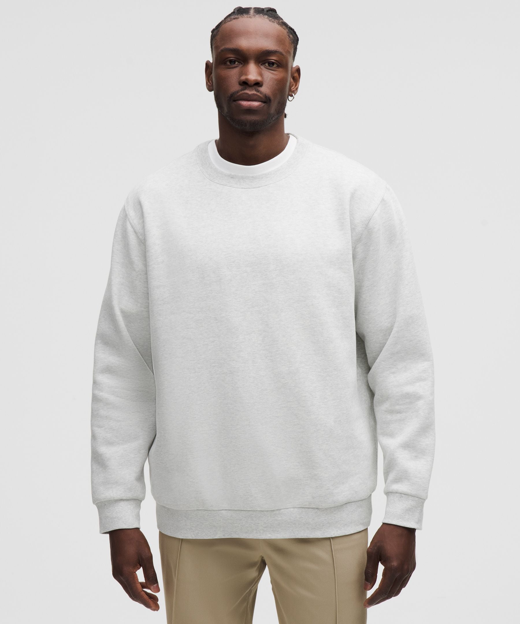 Lululemon Steady State Crew Heathered Core Ultra Light Grey
