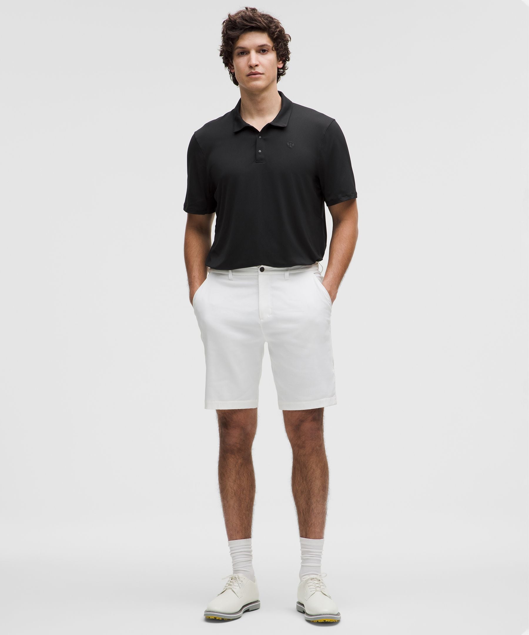 Lululemon Logo Sport Polo Short Sleeve *Updated Fit Black