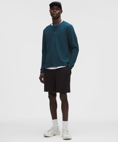 Lululemon Cotton-Blend Waffle Knit Long-Sleeve Henley