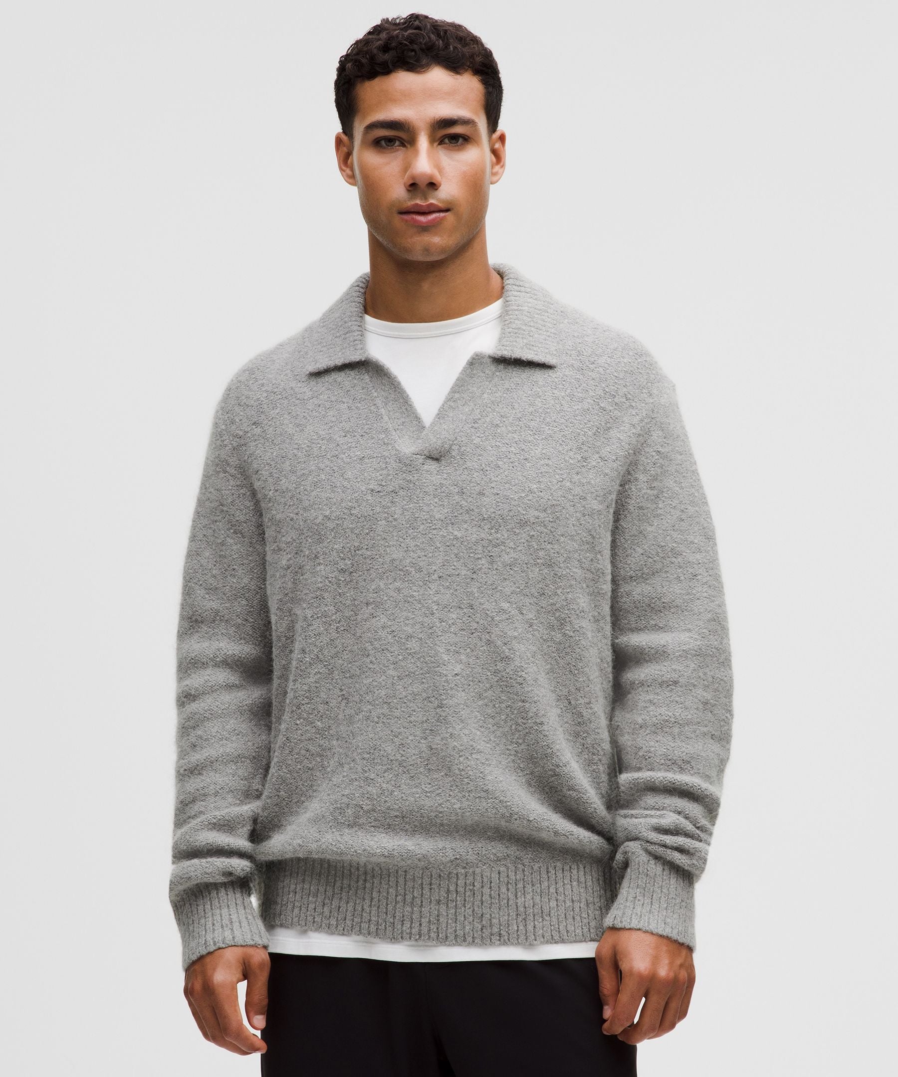 Lululemon Wool-Blend Ribbed Polo Shirt