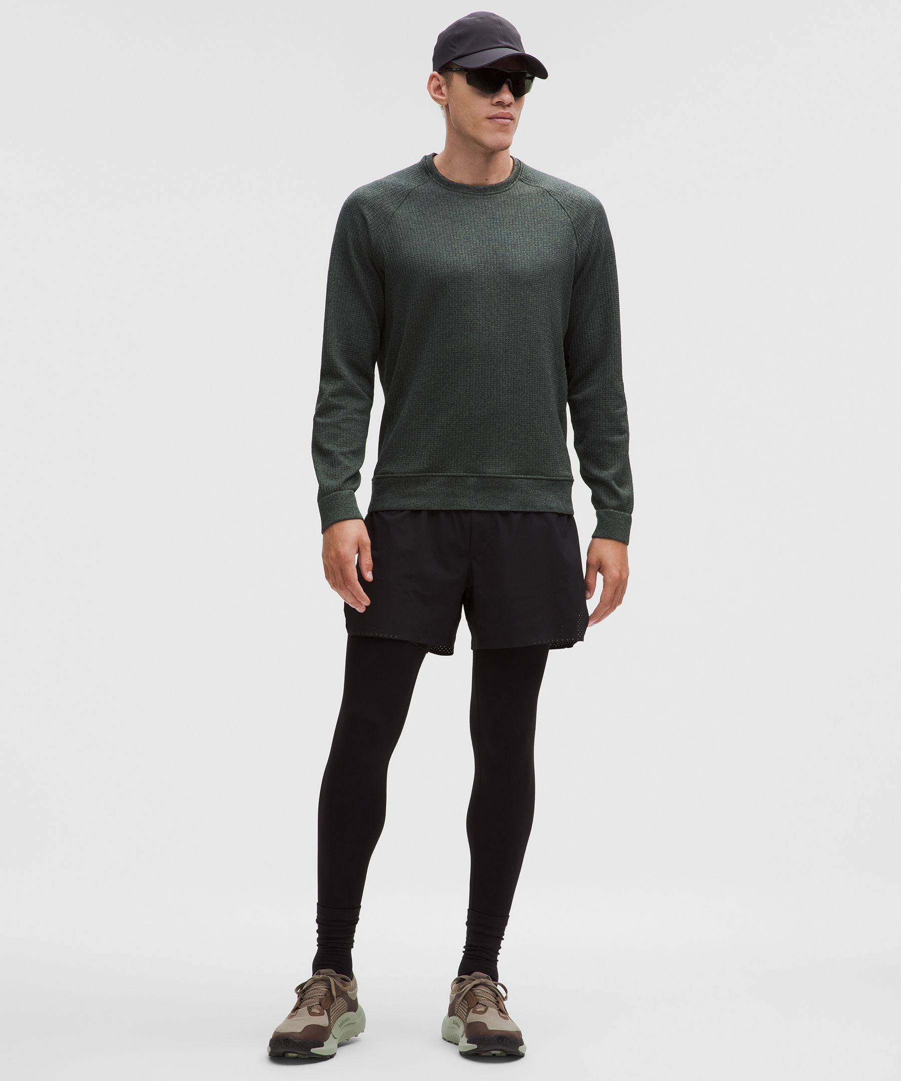 Lululemon Engineered Warmth Long-Sleeve Crew Palm Deco/Black