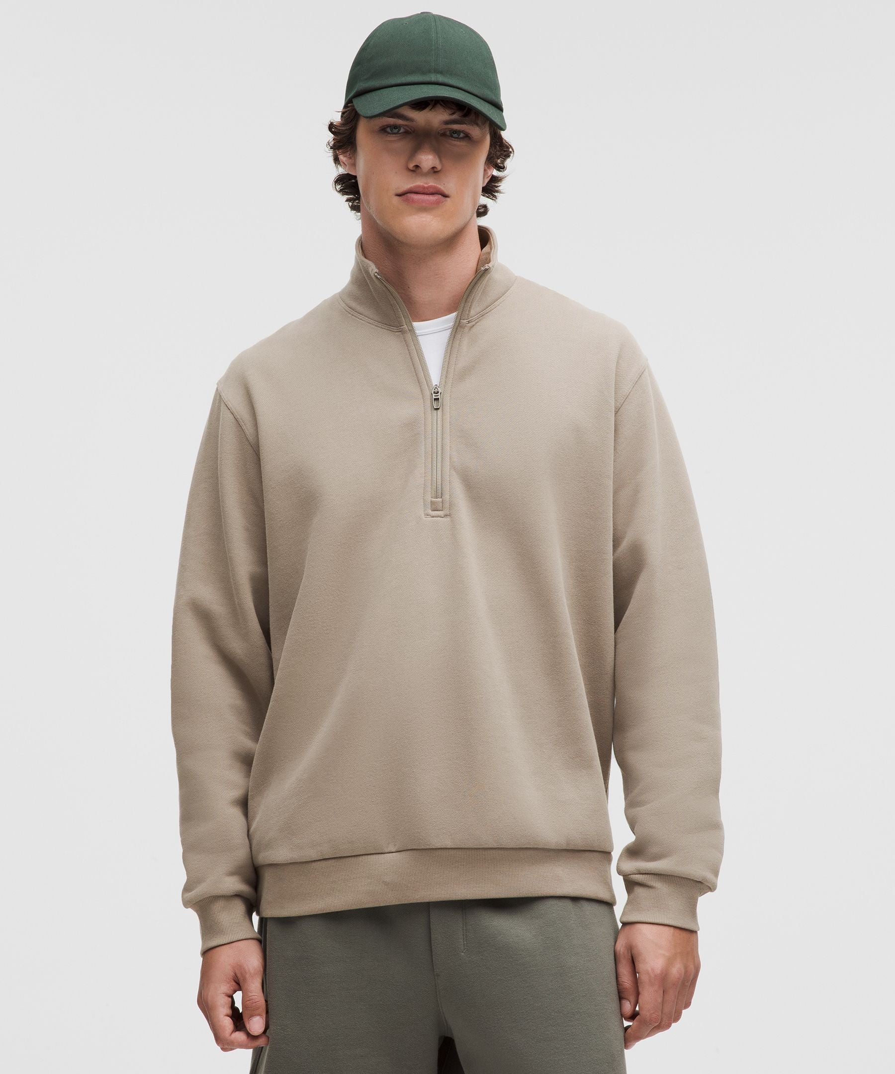 Lululemon Steady State Half Zip Warm Ash Grey