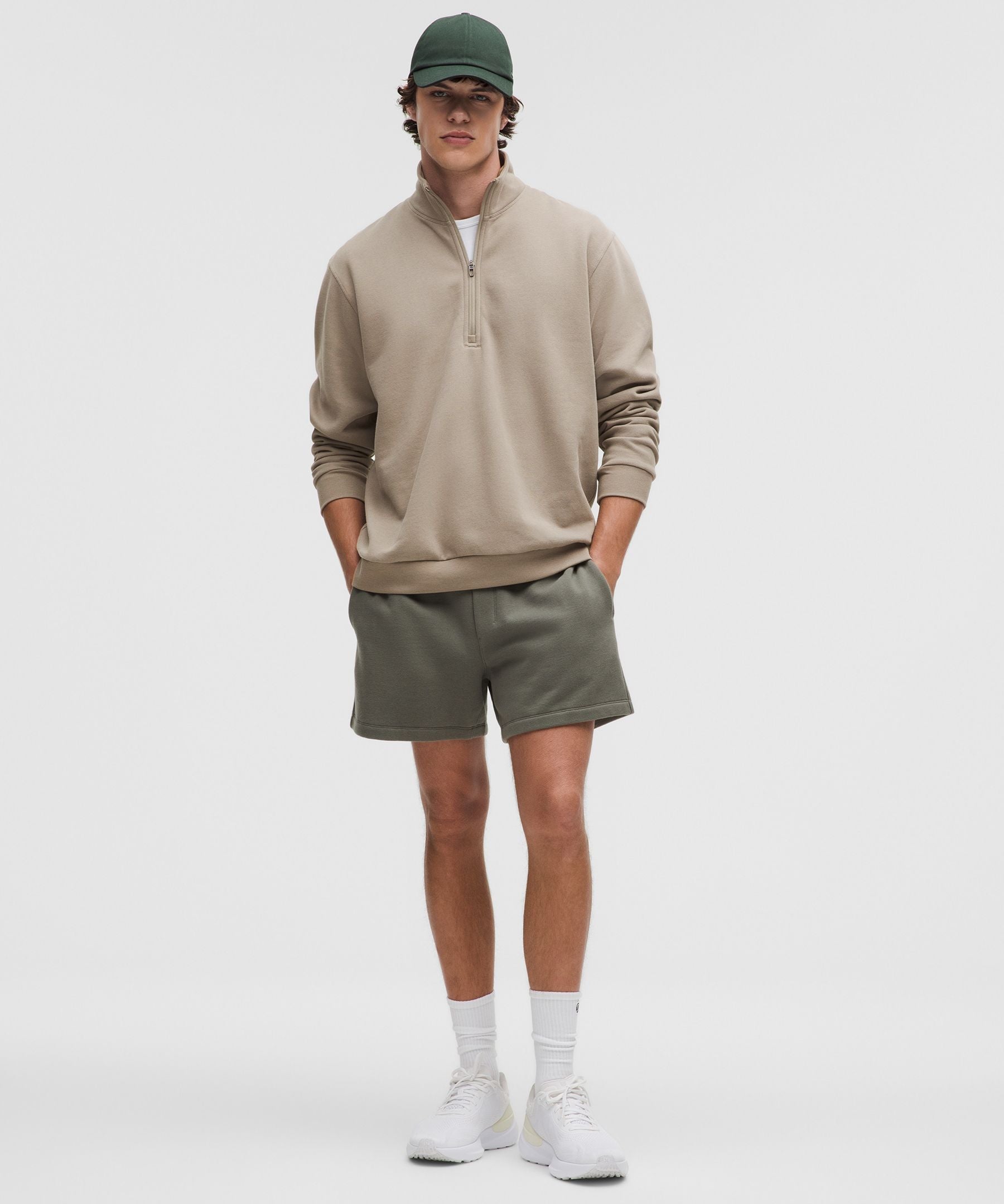Lululemon Steady State Half Zip Warm Ash Grey