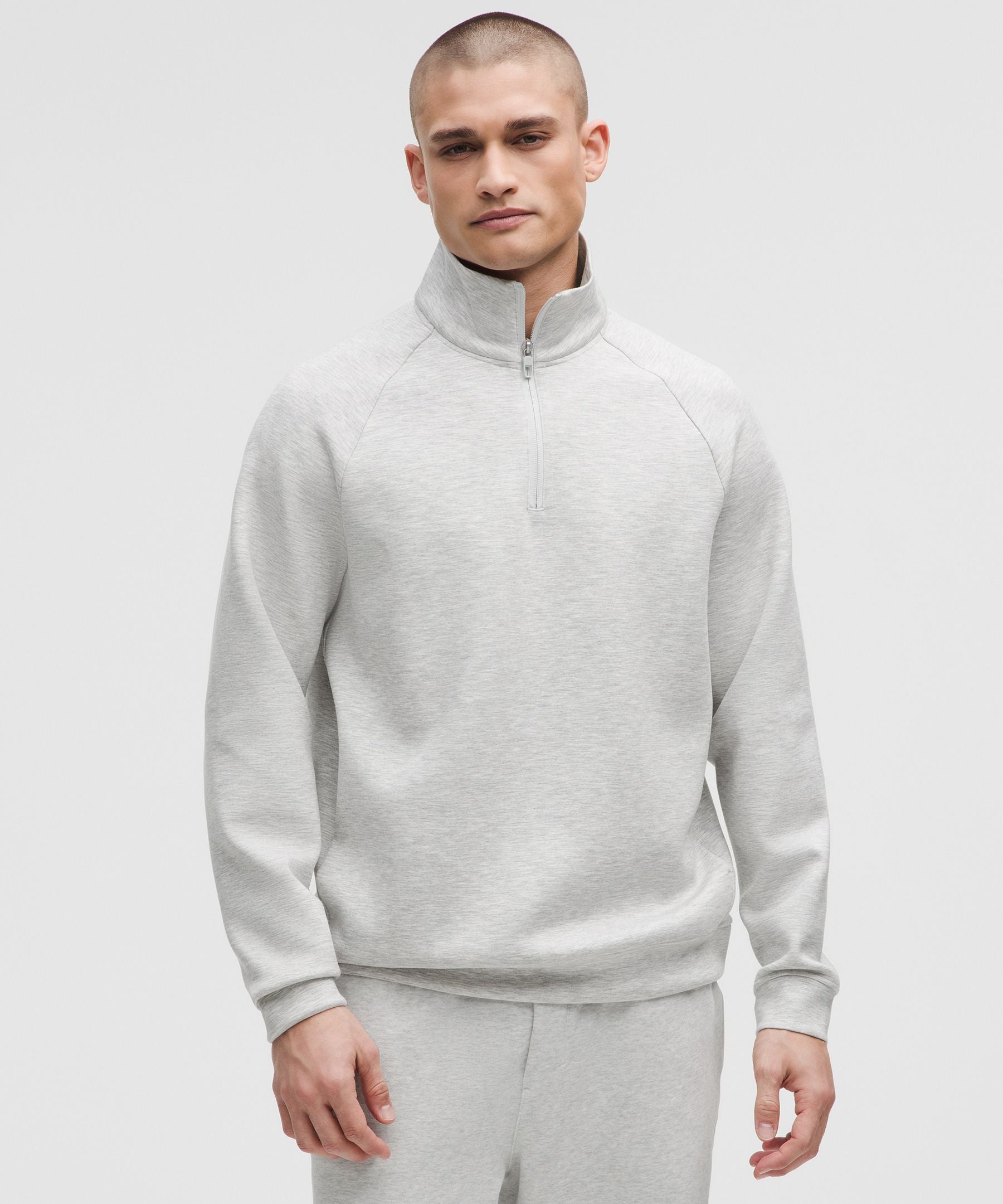 Lululemon Smooth Spacer Quarter Zip Heathered Core Ultra Light Grey