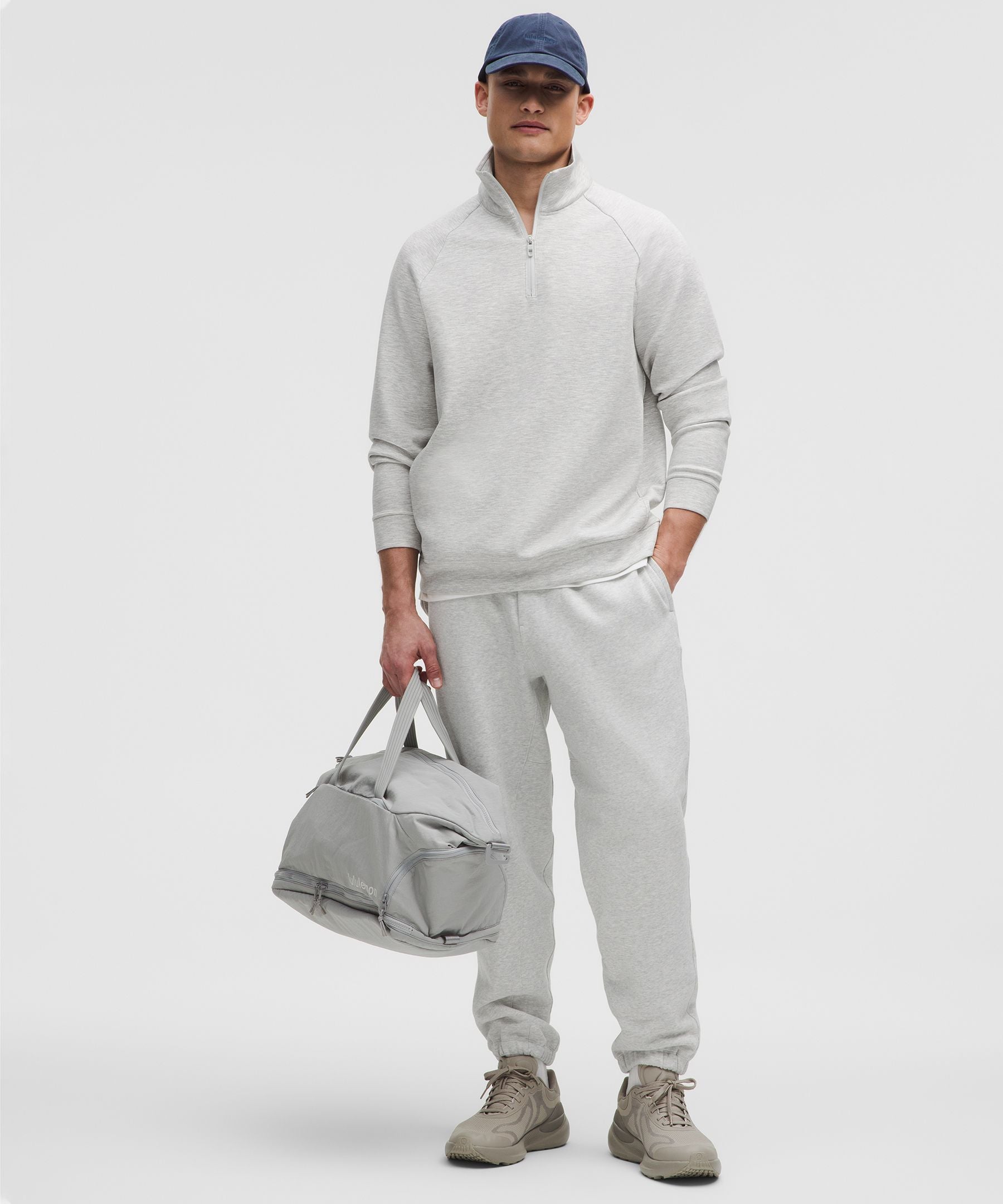 Lululemon Smooth Spacer Quarter Zip Heathered Core Ultra Light Grey