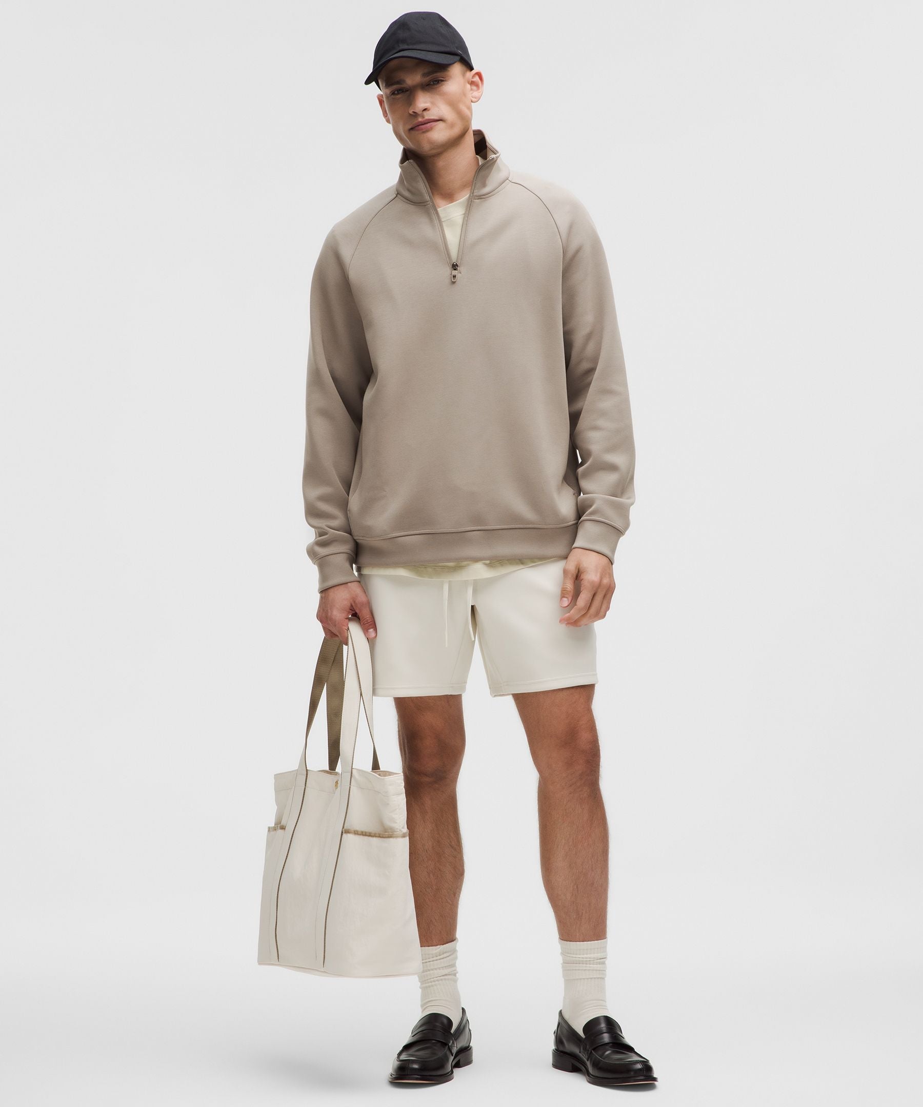Lululemon Smooth Spacer Quarter Zip Warm Ash Grey