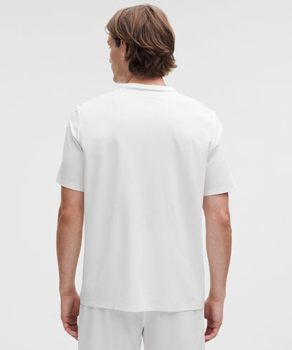 Lululemon UV-Protective Striped Mesh Tennis T-Shirt White