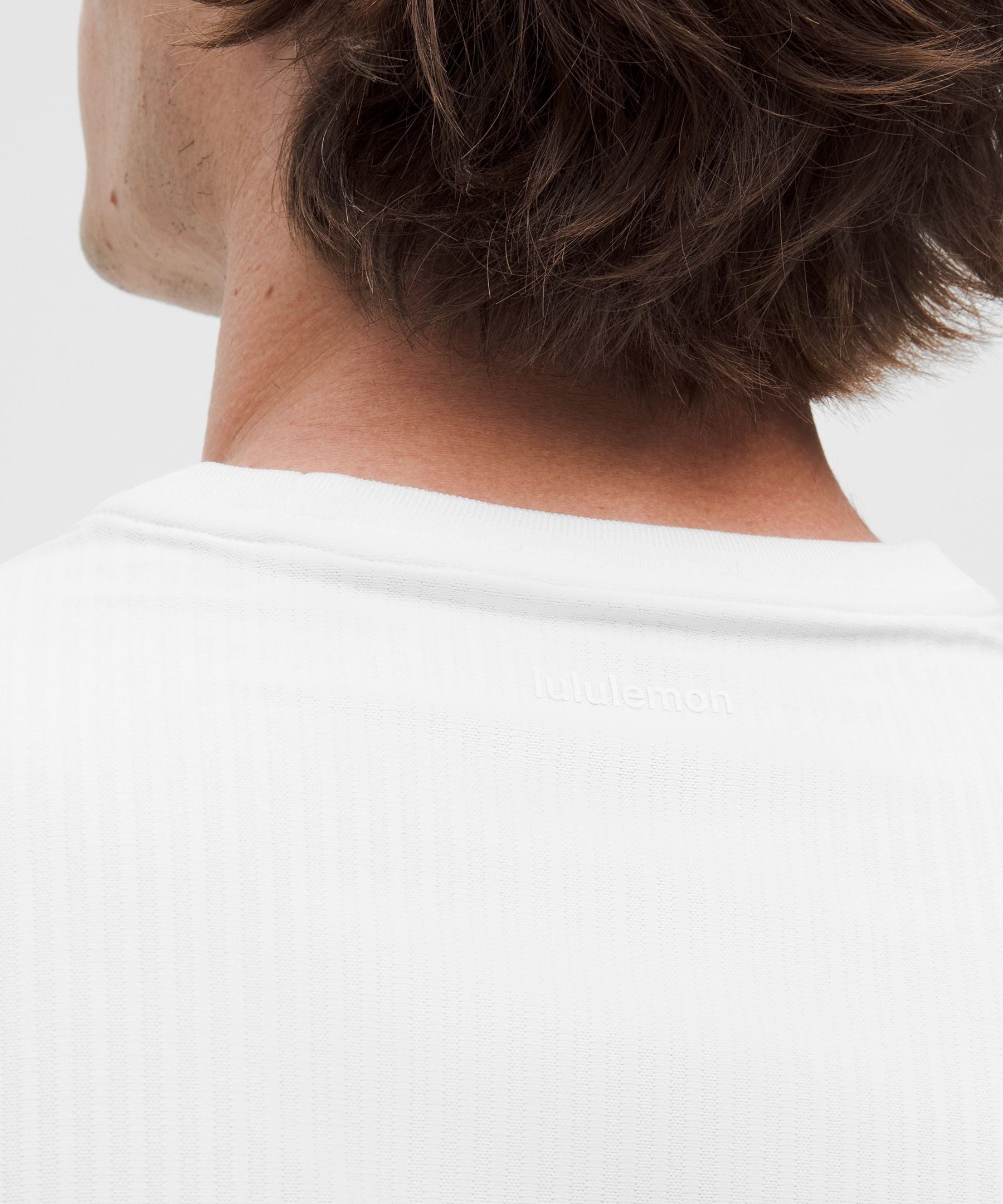 Lululemon UV-Protective Striped Mesh Tennis T-Shirt White