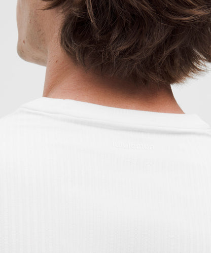 Lululemon UV-Protective Striped Mesh Tennis T-Shirt White