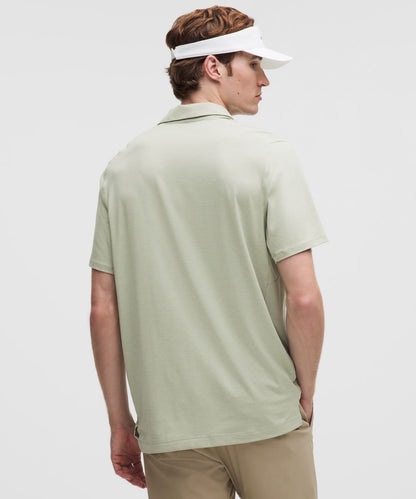 Lululemon Logo Sport Polo Short Sleeve *Updated Fit Heathered Fog Green