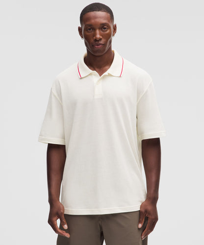 Lululemon Mesh-Knit Jersey Short-Sleeve Polo Shirt