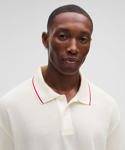 Lululemon Mesh-Knit Jersey Short-Sleeve Polo Shirt