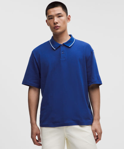 Lululemon Mesh-Knit Jersey Short-Sleeve Polo Shirt