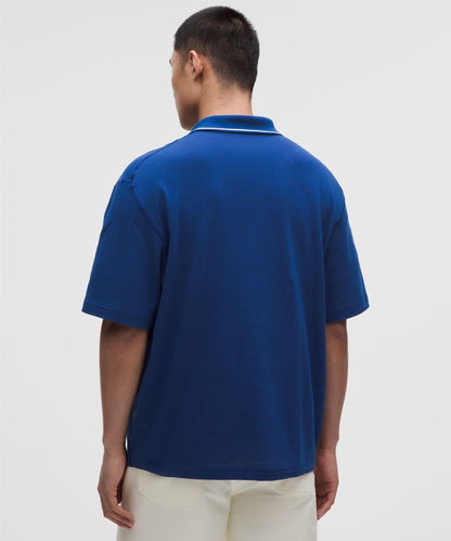 Lululemon Mesh-Knit Jersey Short-Sleeve Polo Shirt