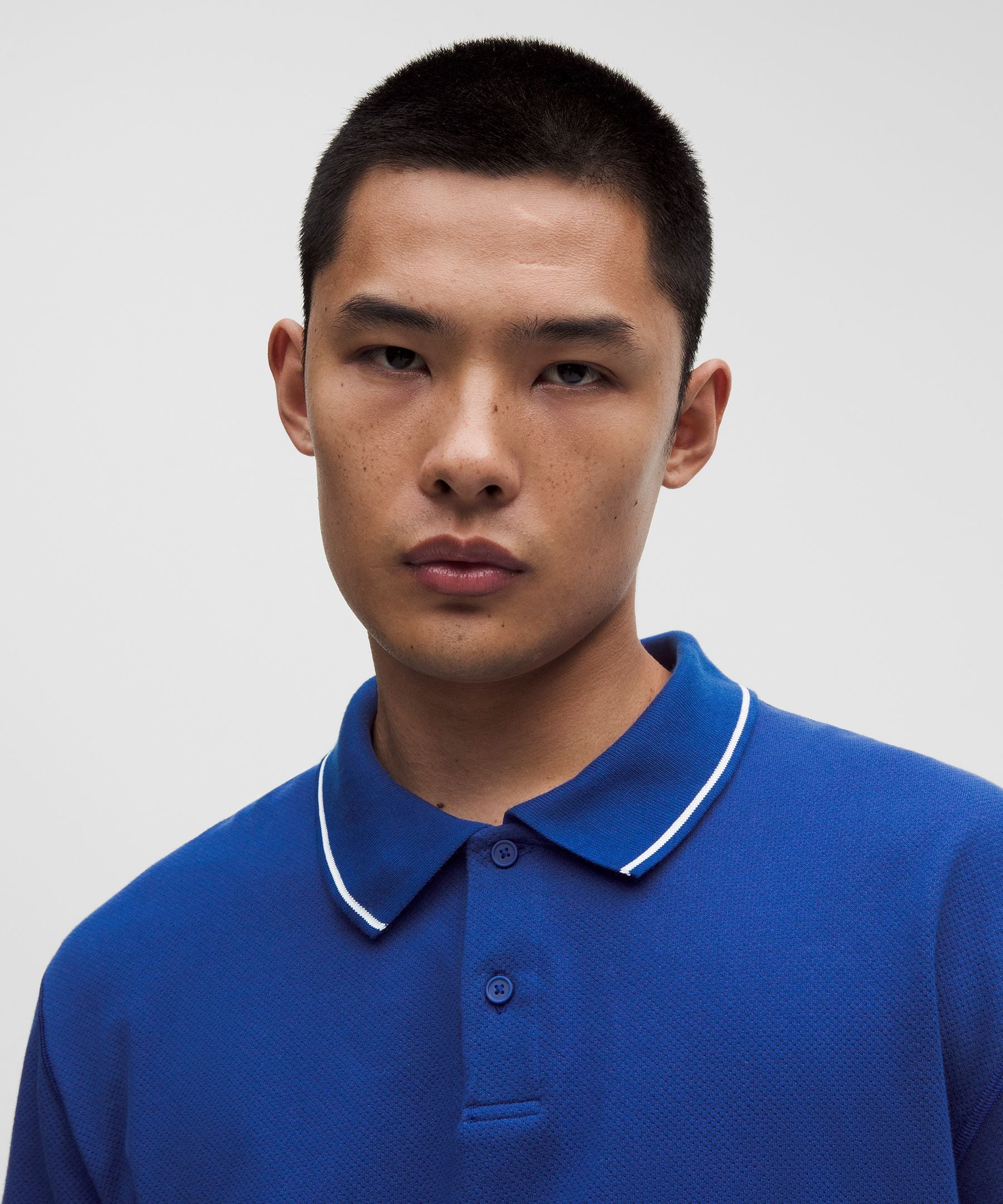 Lululemon Mesh-Knit Jersey Short-Sleeve Polo Shirt