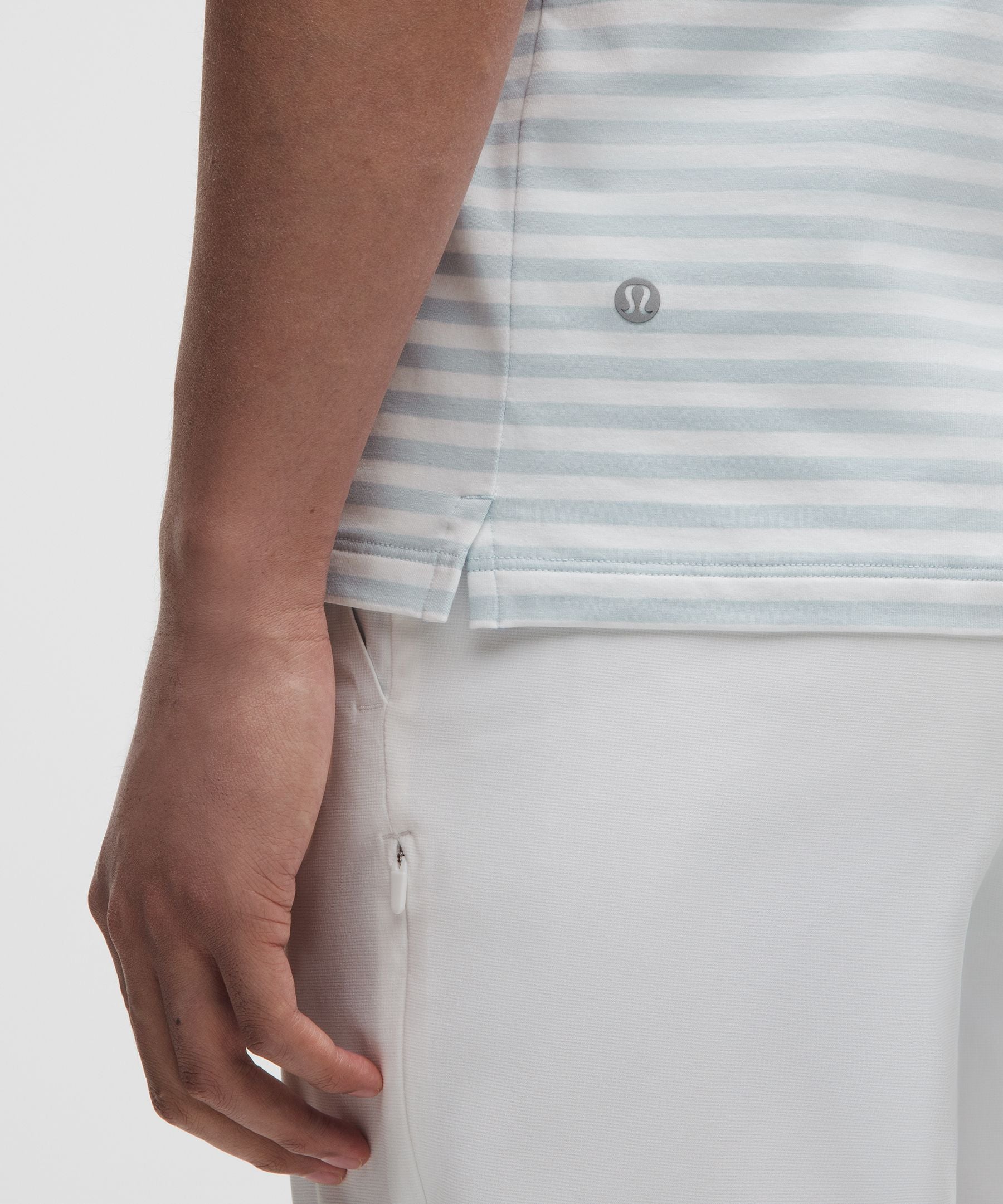 Lululemon Striped Short-Sleeve Golf Polo
