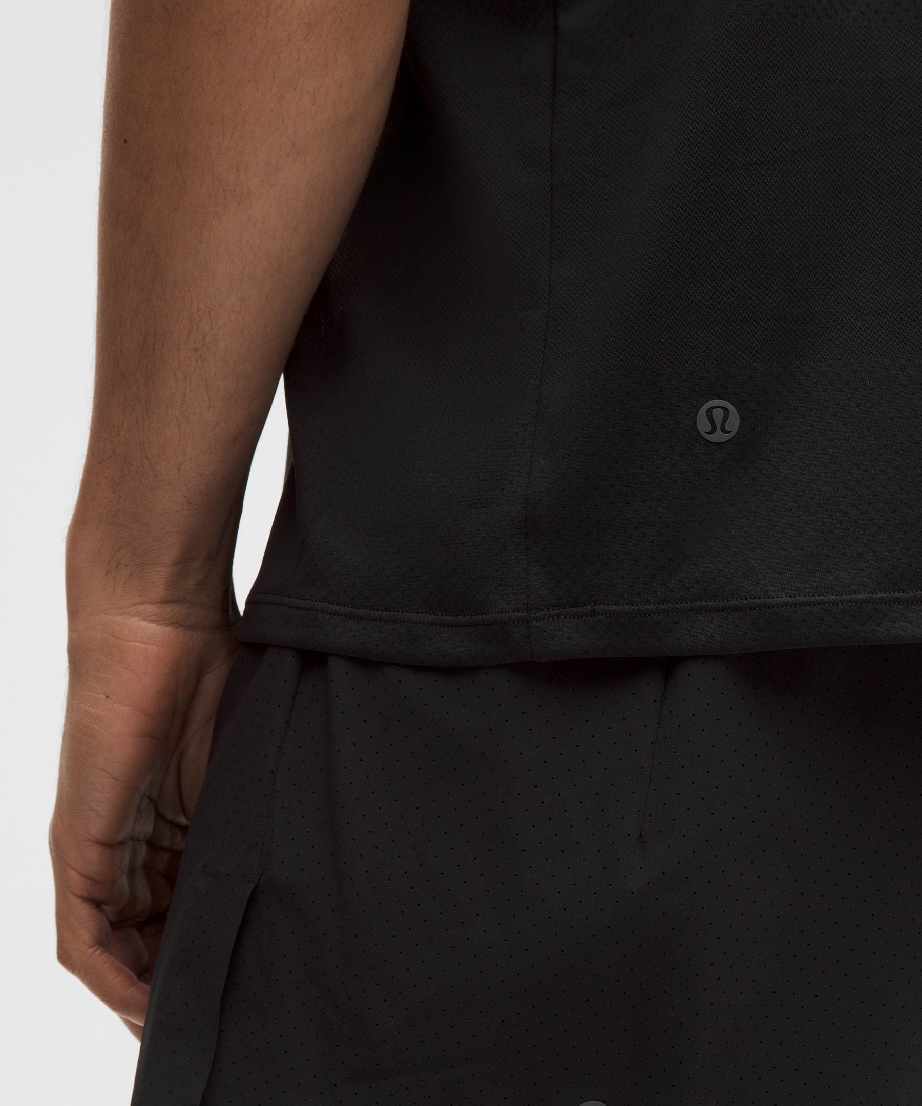 Lululemon Men's Fast and Free Short-Sleeve Shirt *Perforated Stripe