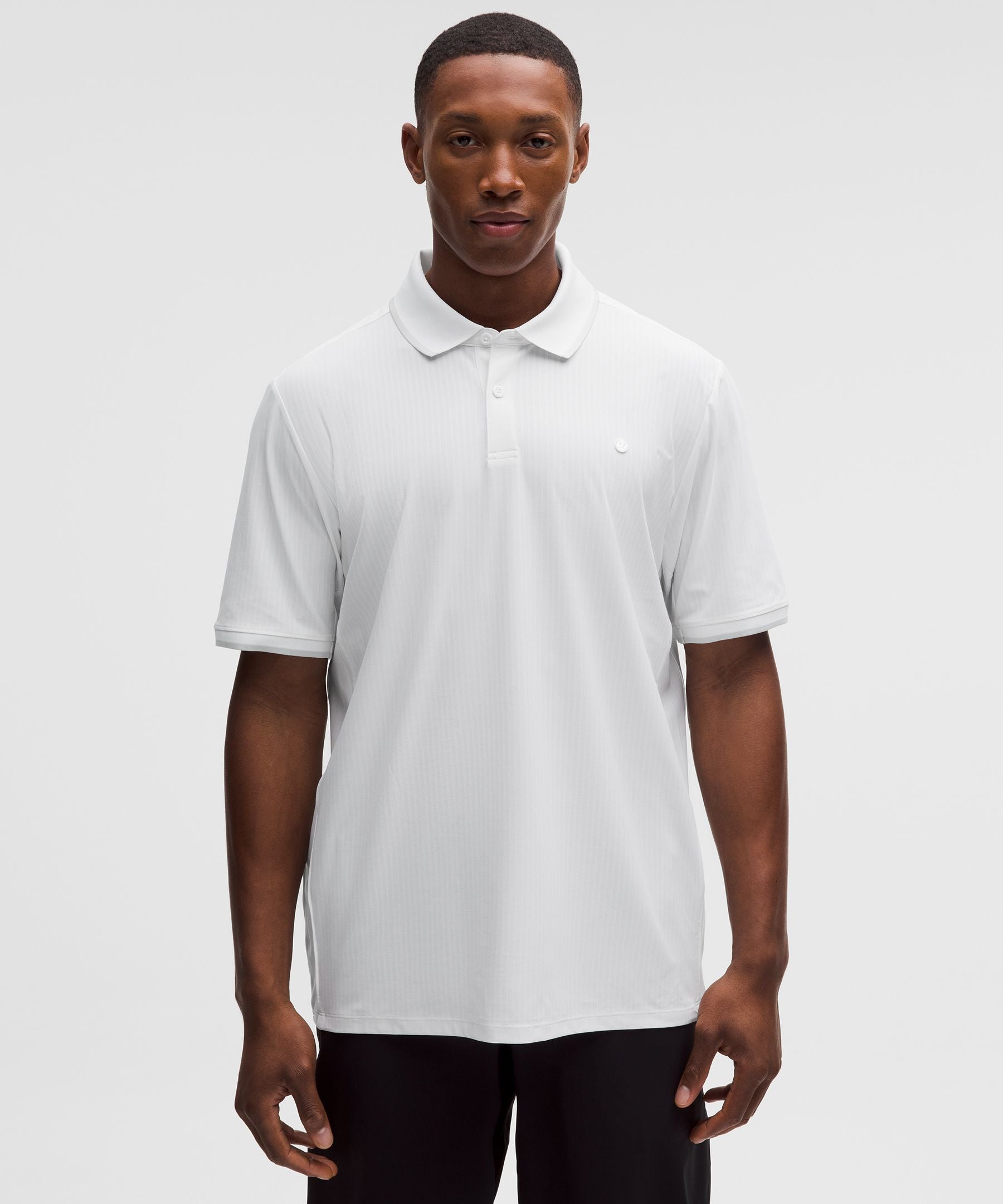 Lululemon UV-Protective Striped Mesh Tennis Polo Shirt