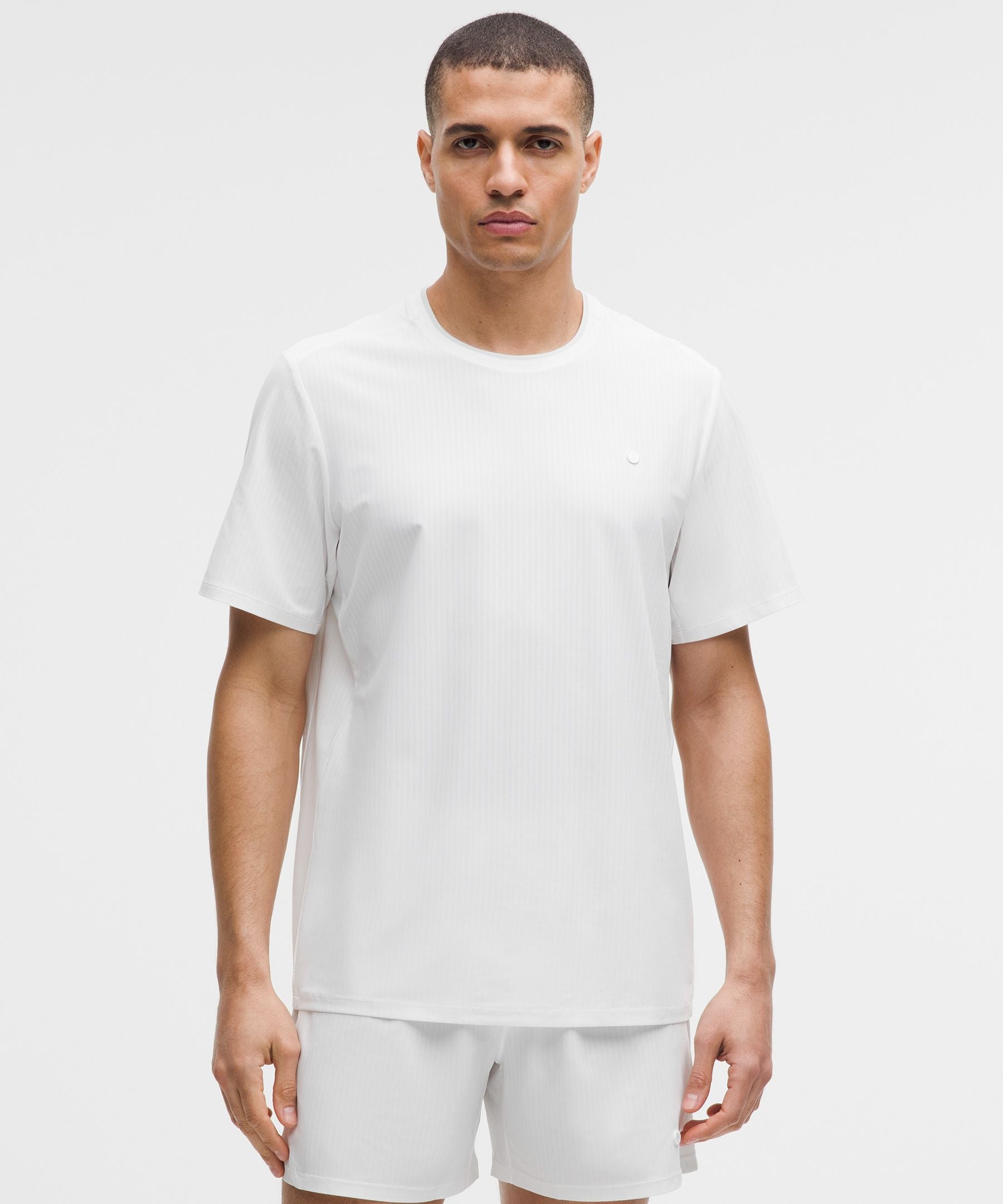 Lululemon UV-Protective Striped Mesh Tennis T-Shirt
