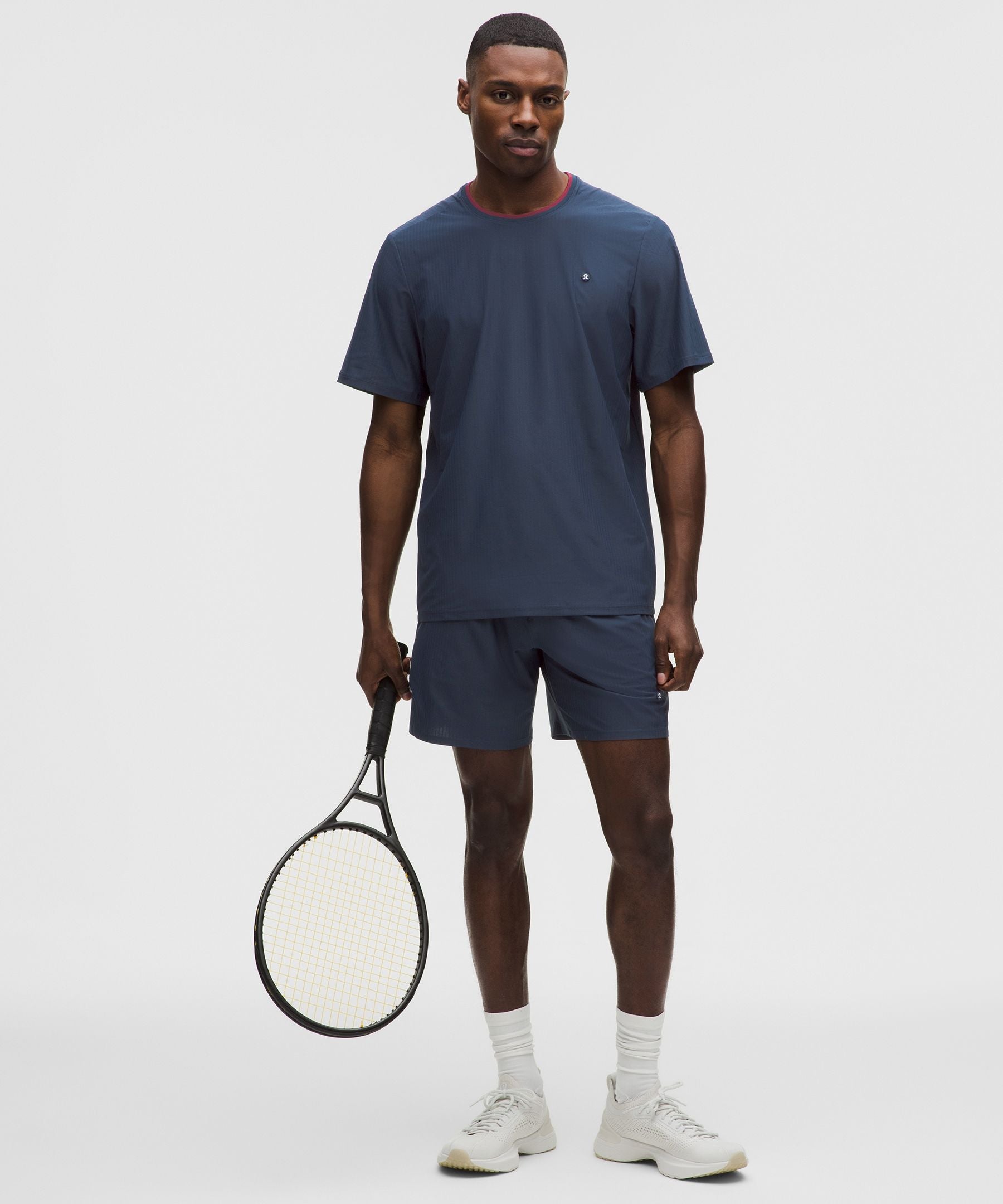 Lululemon UV-Protective Striped Mesh Tennis T-Shirt