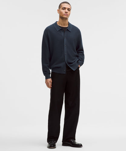 Lululemon Cotton-Blend Knit Collared Cardigan