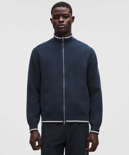 Lululemon Cotton-Blend Knit Full-Zip Sweater