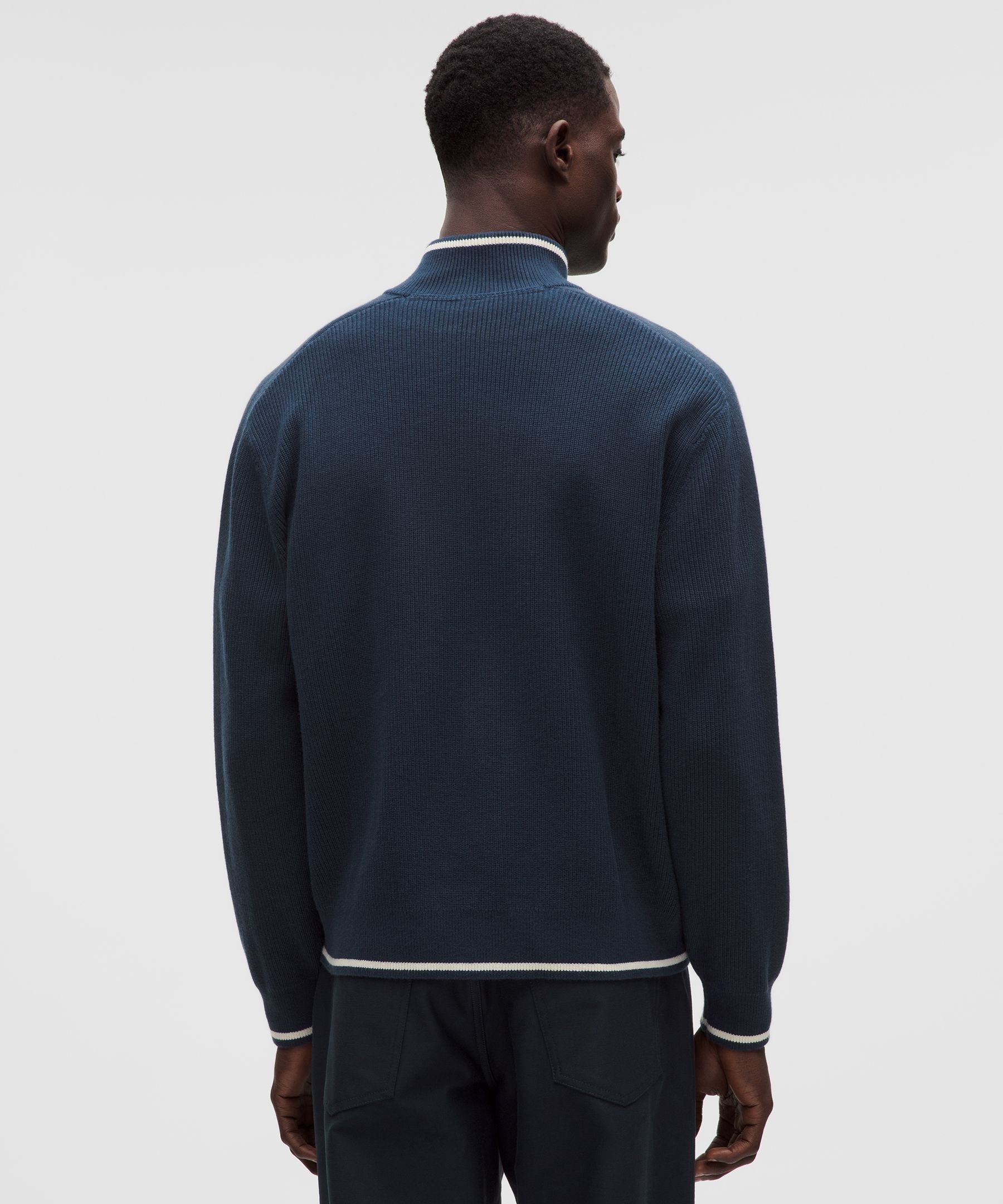 Lululemon Cotton-Blend Knit Full-Zip Sweater