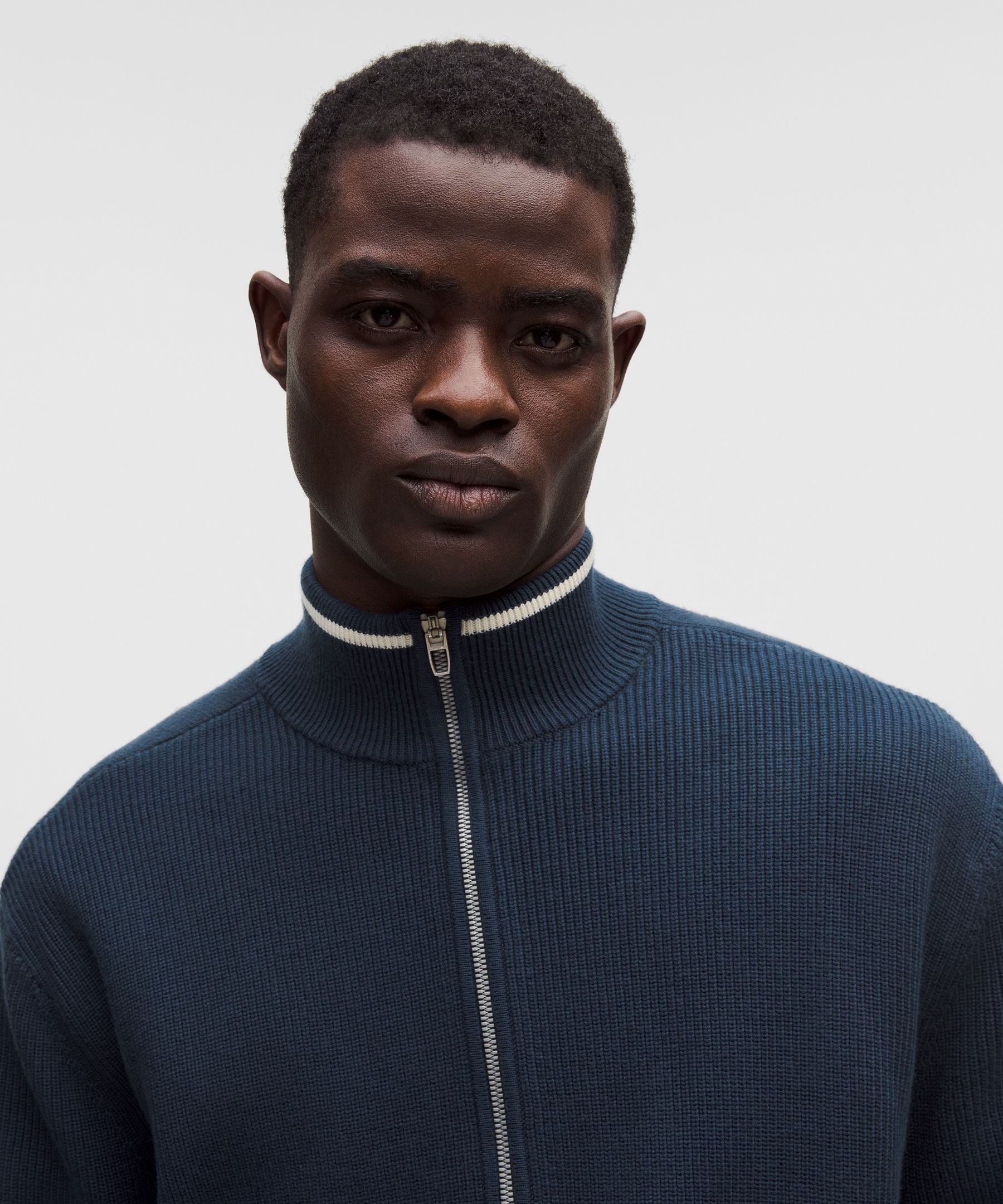Lululemon Cotton-Blend Knit Full-Zip Sweater