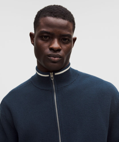 Lululemon Cotton-Blend Knit Full-Zip Sweater