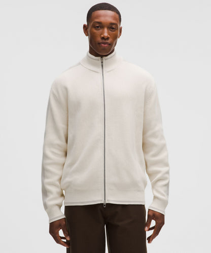 Lululemon Cotton-Blend Knit Full-Zip Sweater