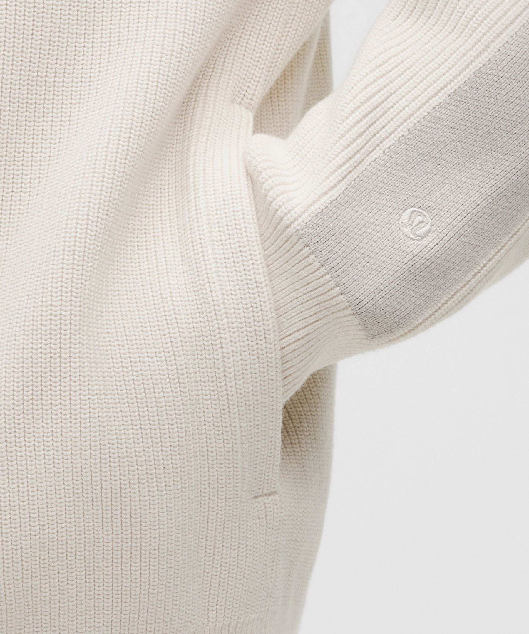 Lululemon Cotton-Blend Knit Full-Zip Sweater