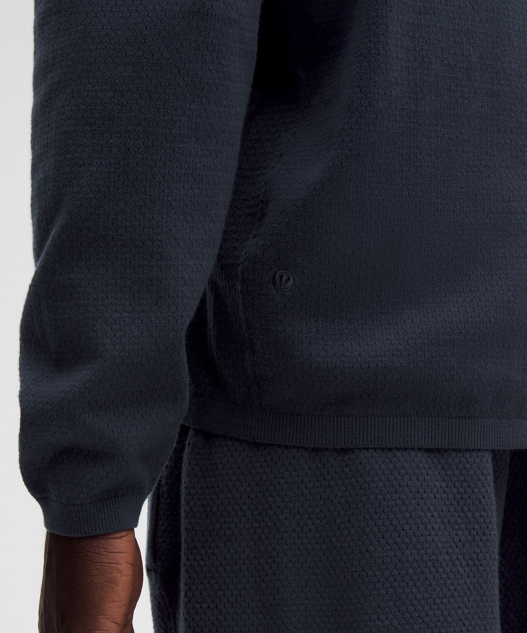 Lululemon Cotton-Blend Knit Long-Sleeve Polo Shirt