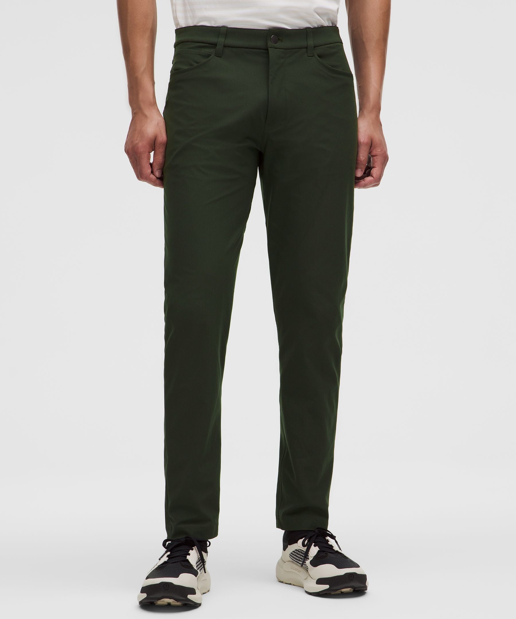 Lululemon ABC Slim-Fit 5 Pocket Pant 32L *Warpstreme Gator Green
