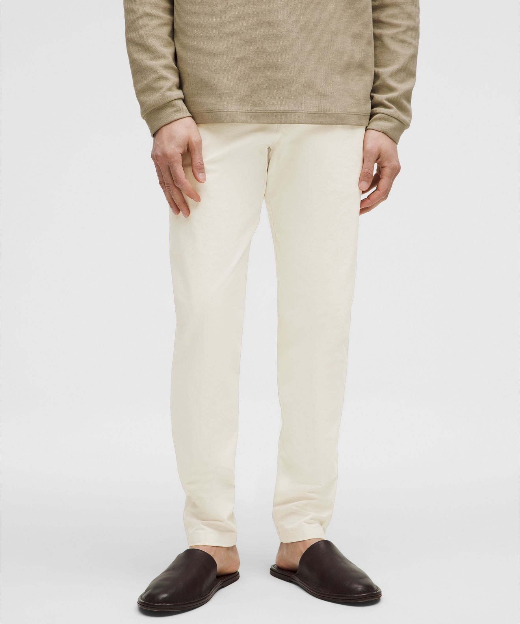 Lululemon ABC Slim-Fit Trouser 32L *Stretch Cotton VersaTwill Light Ivory