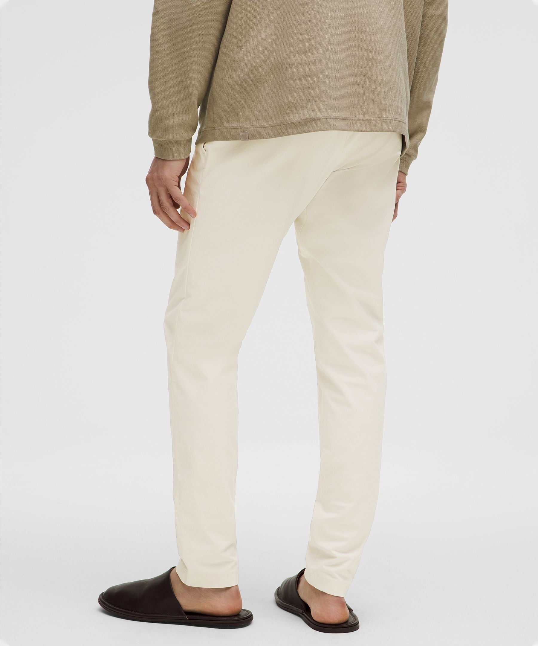 Lululemon ABC Slim-Fit Trouser 32L *Stretch Cotton VersaTwill Light Ivory