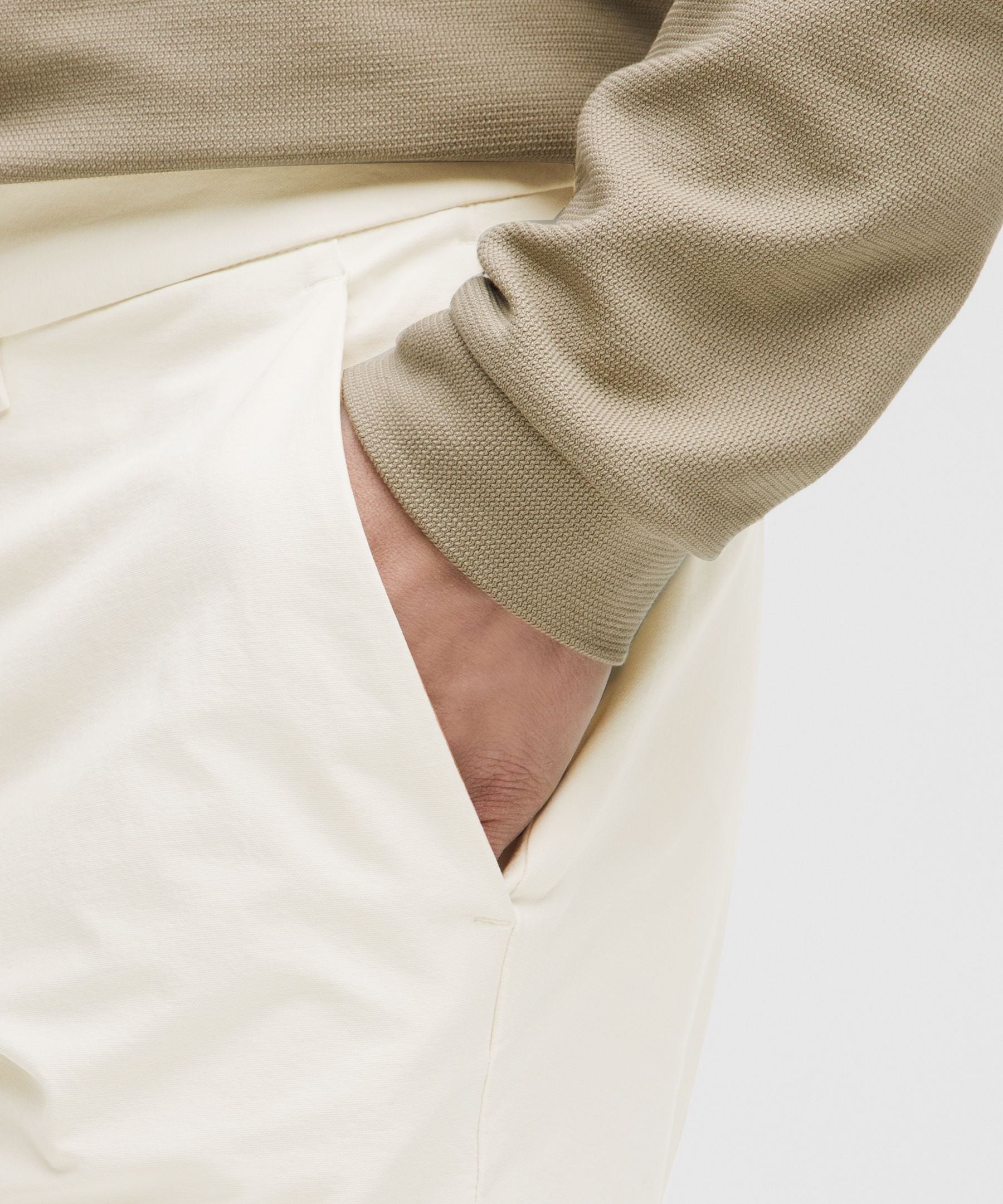 Lululemon ABC Slim-Fit Trouser 32L *Stretch Cotton VersaTwill Light Ivory