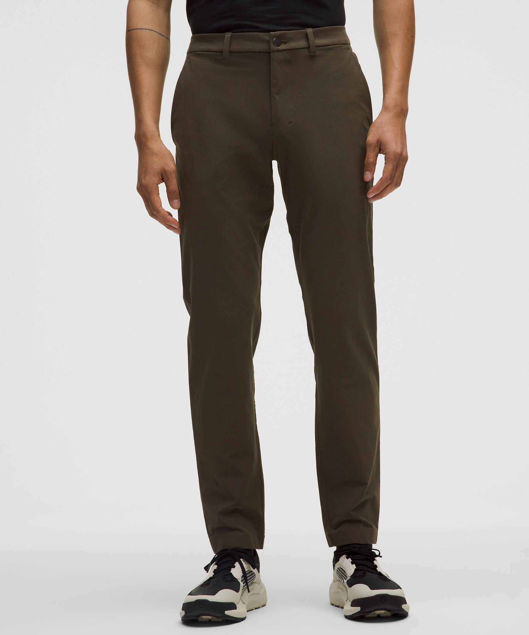 Lululemon ABC Slim-Fit Trouser 32L *Stretch Cotton VersaTwill Olive Brown