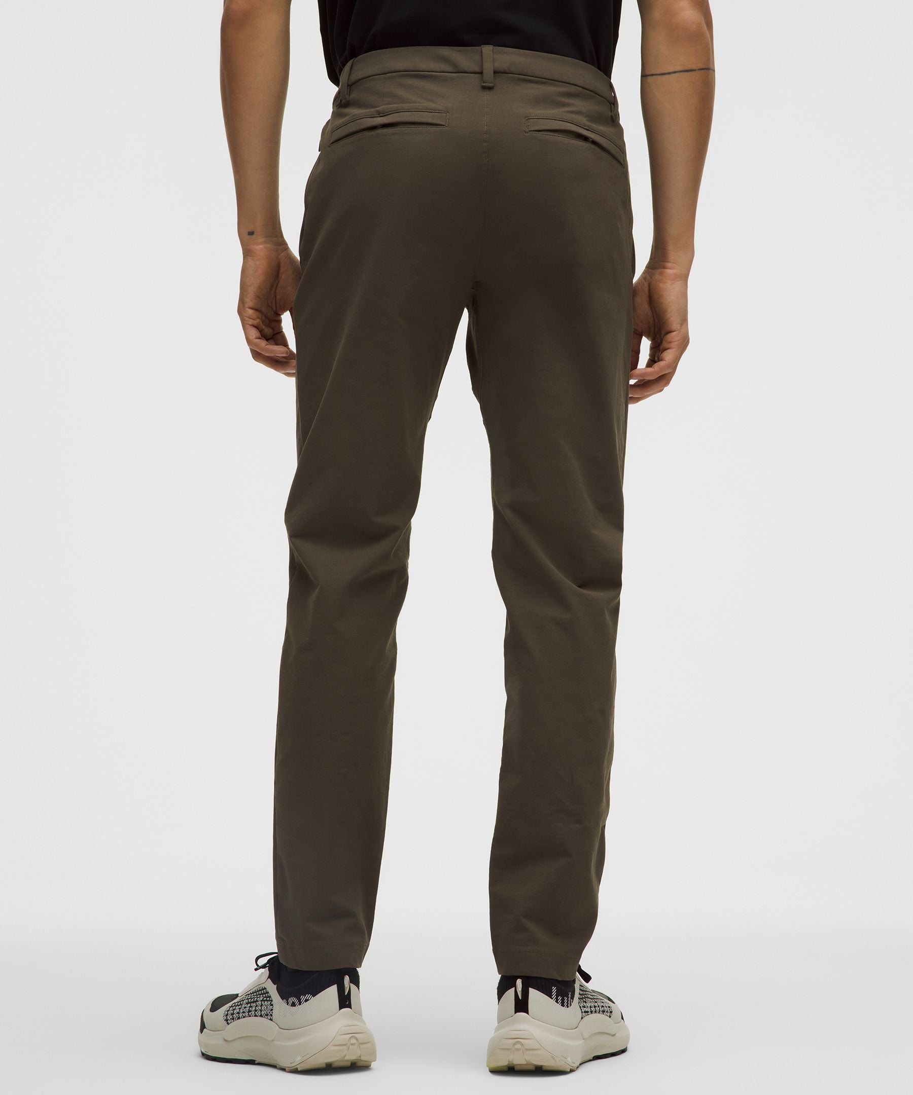 Lululemon ABC Slim-Fit Trouser 32L *Stretch Cotton VersaTwill Olive Brown
