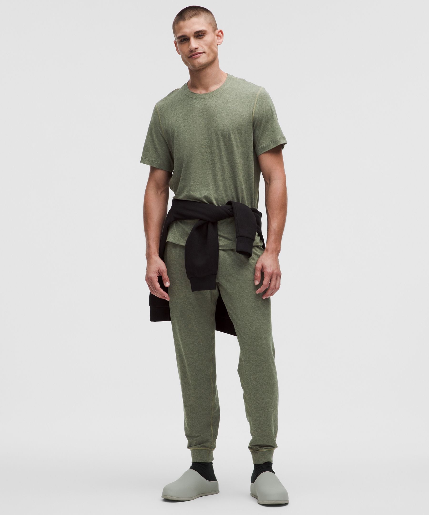 Lululemon Soft Jersey Jogger *Regular Heathered Palm Deco/Heathered Bay Leaf