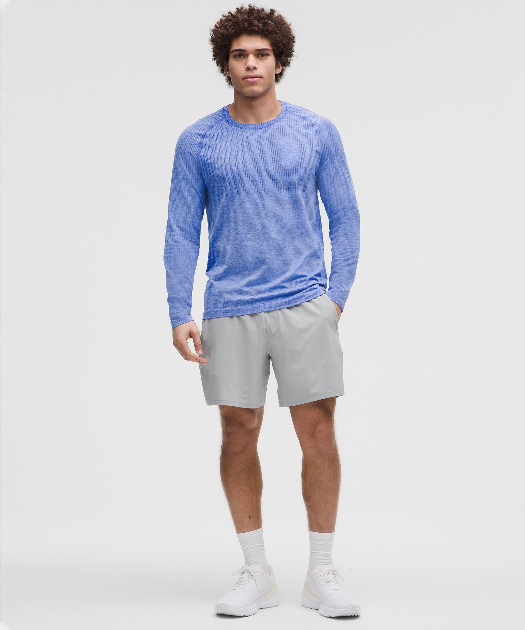 Lululemon Pace Breaker Lined Short 7" Silver Drop