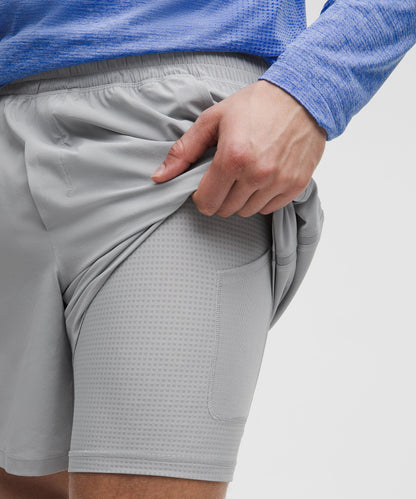 Lululemon Pace Breaker Lined Short 7" Silver Drop