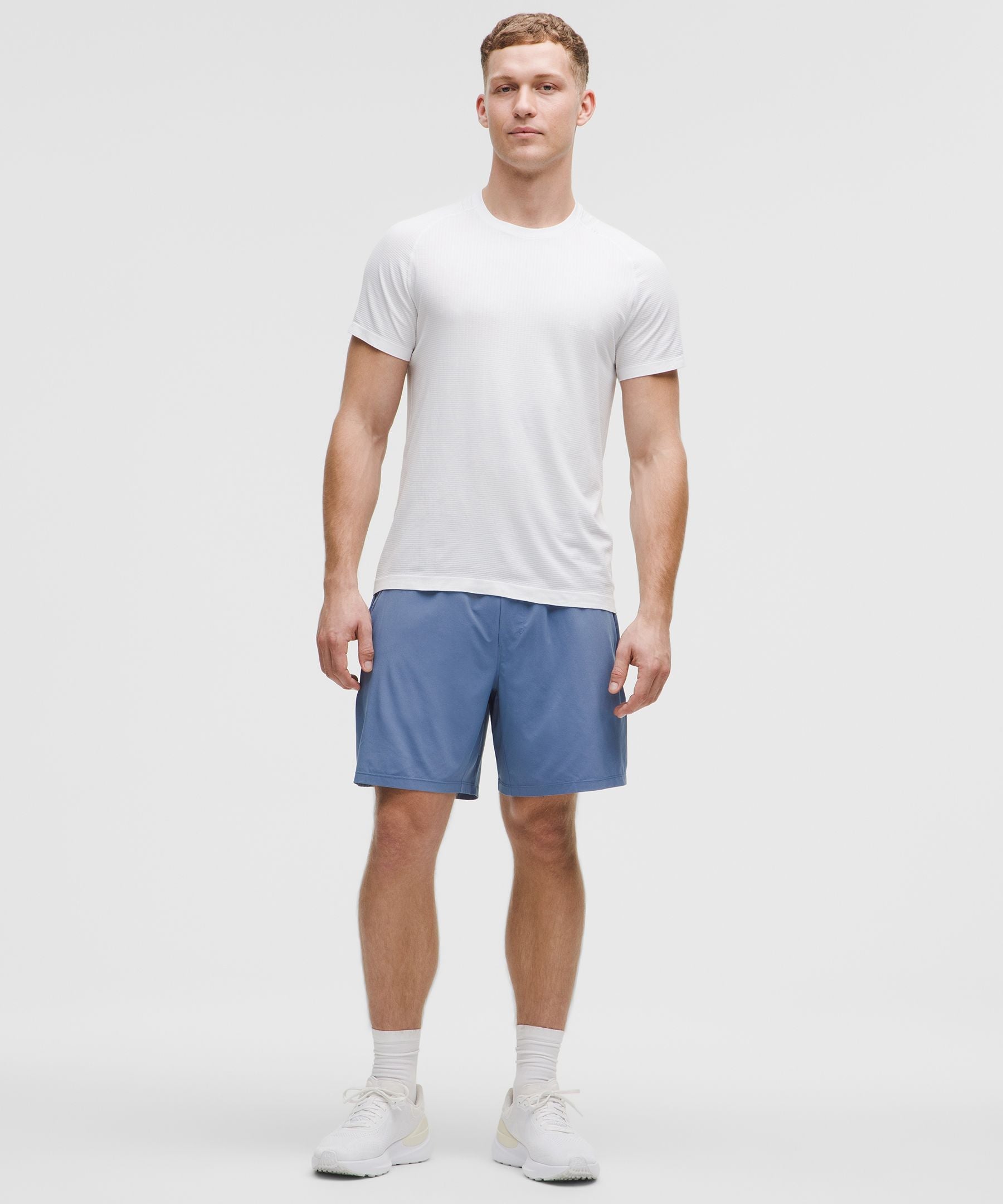Lululemon Pace Breaker Lined Short 7" Washed Denim