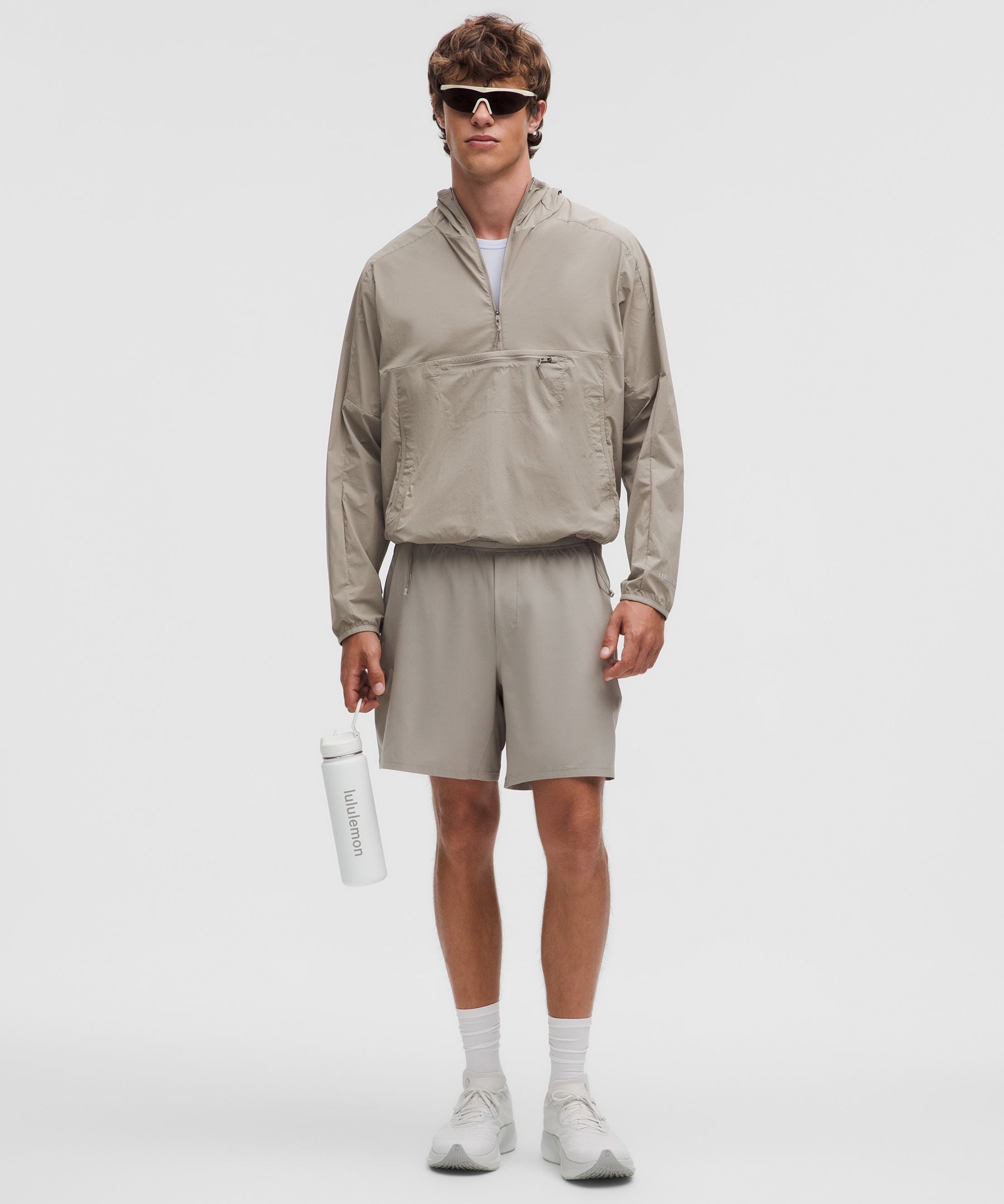 Lululemon Pace Breaker Lined Short 7" Warm Ash Grey