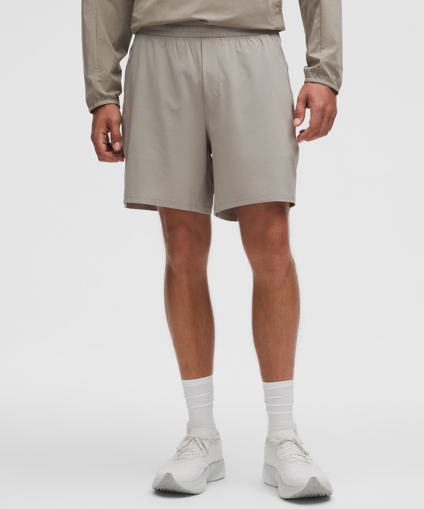 Lululemon Pace Breaker Lined Short 7" Warm Ash Grey