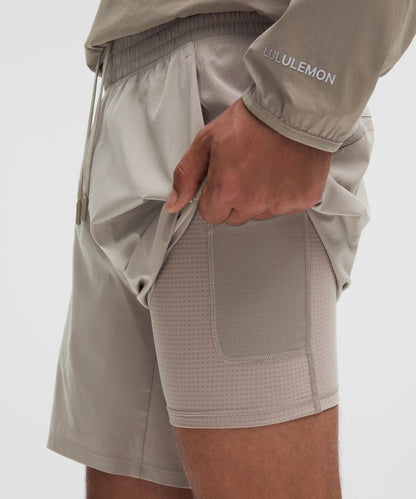 Lululemon Pace Breaker Lined Short 7" Warm Ash Grey
