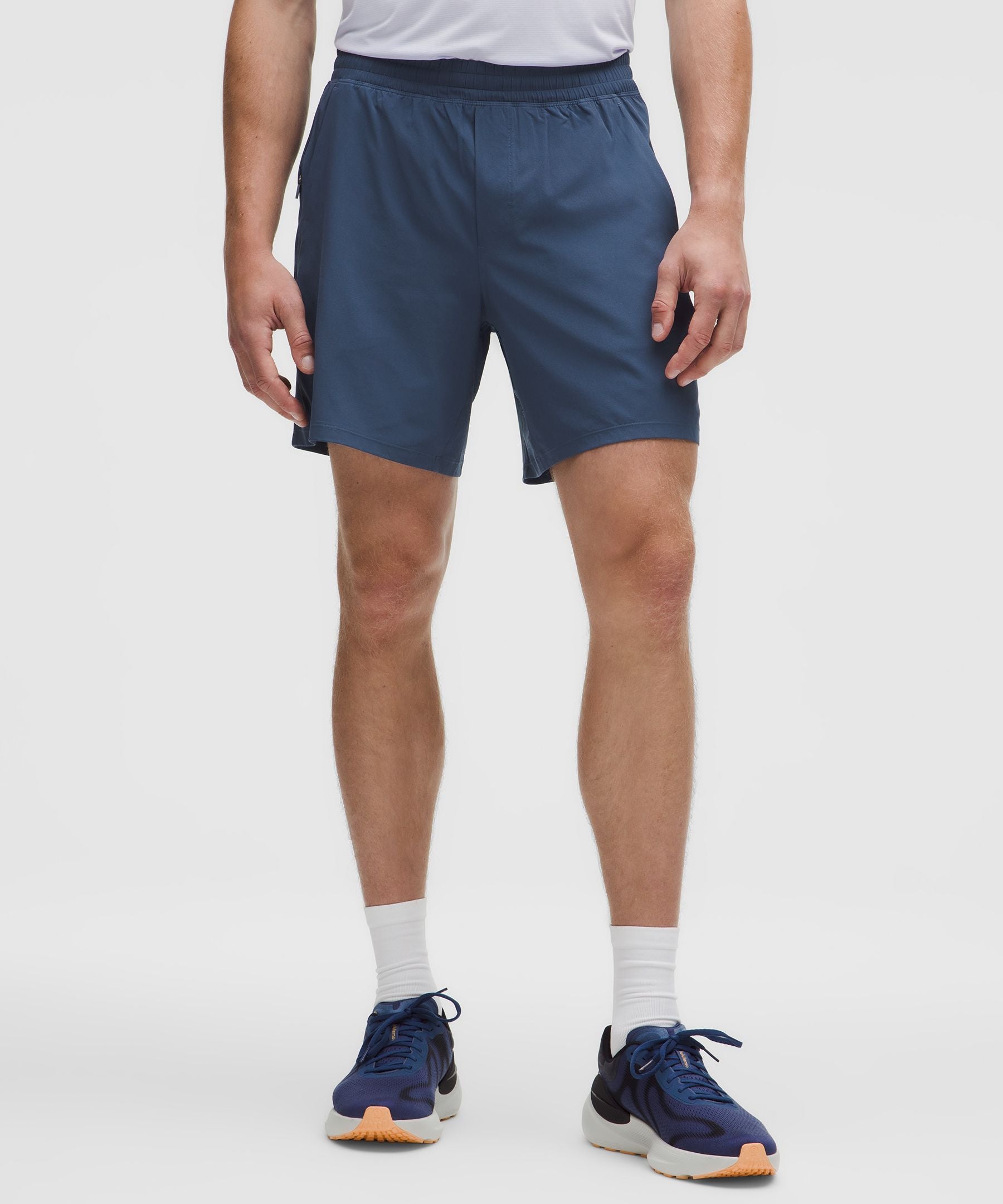 Lululemon Pace Breaker Lined Short 7" Blue Twill